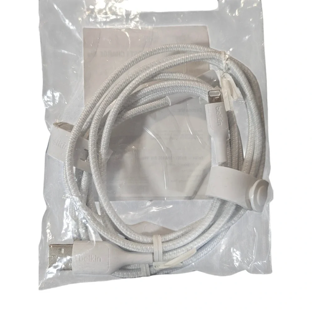 Cc9O-P 2-pack Belkin Boost‎ Charge Lighting to USB-A Cable 3.3Ft Braided White